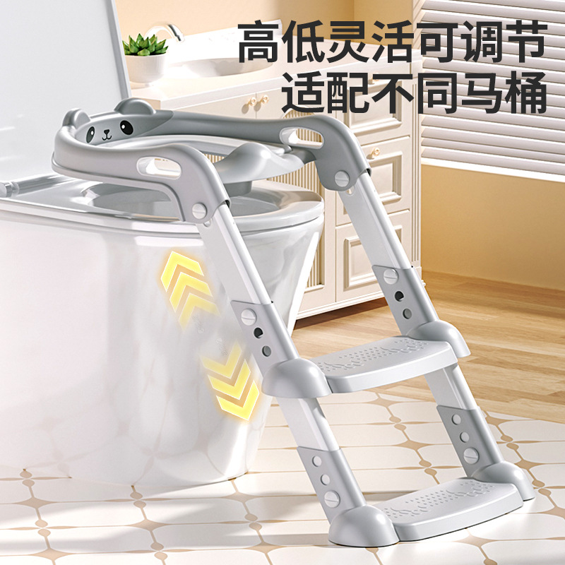 Inodoro para niños, tipo escalera, niño, niña, bebé, inodoro, asiento, asiento, escalera plegable, taburete auxiliar, inodoro