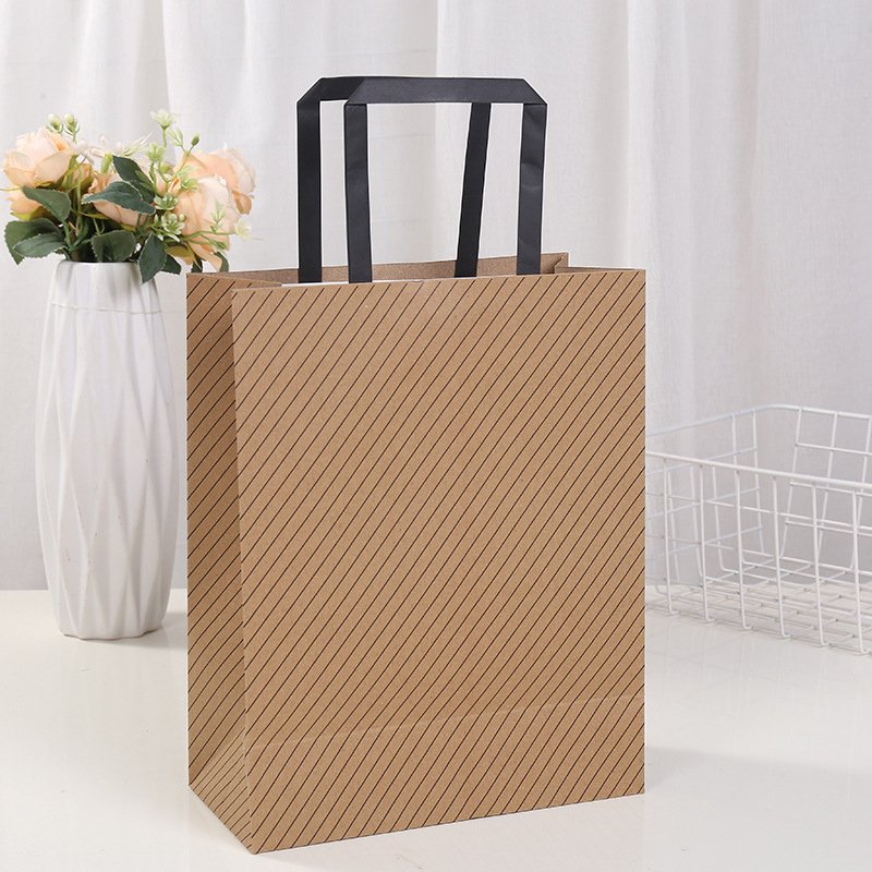 Bolsa de papel kraft con puntos, bolsa de regalo o para repostería, empaques ecológicos con asas