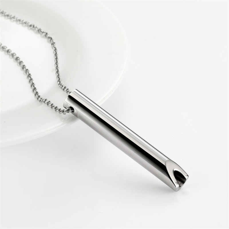 Respiratory whistle stainless steel