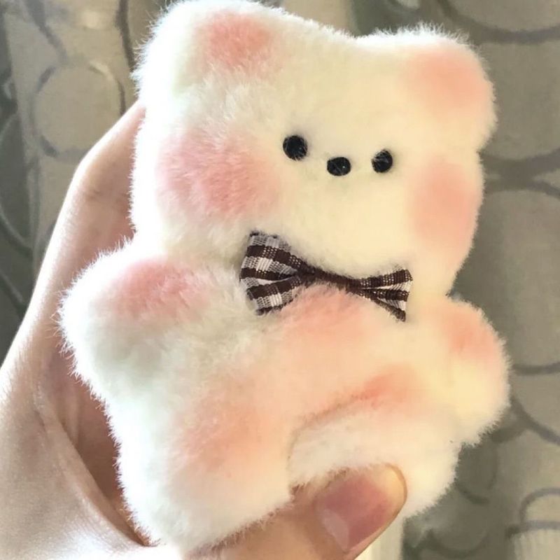 カップルクマとウサギのきしむぬいぐるみペンダントかわいい赤面ウサギバッグキーホルダーペンダント|undefined