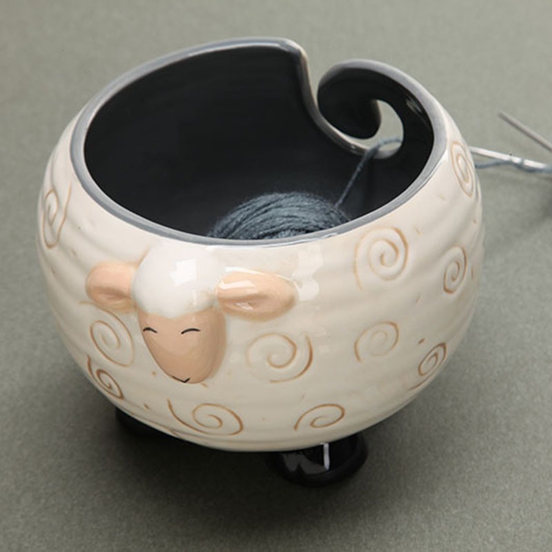 Transfronterizo americano Lindo ovejas de cerámica forma animal bola de lana de almacenamiento Tazón de almacenamiento clave de almacenamiento pasillo de almacenamiento en el hogar