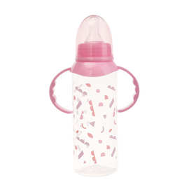 250ml塑料奶瓶带手柄婴儿喂养宝宝喝水标口pp奶瓶儿童防胀气