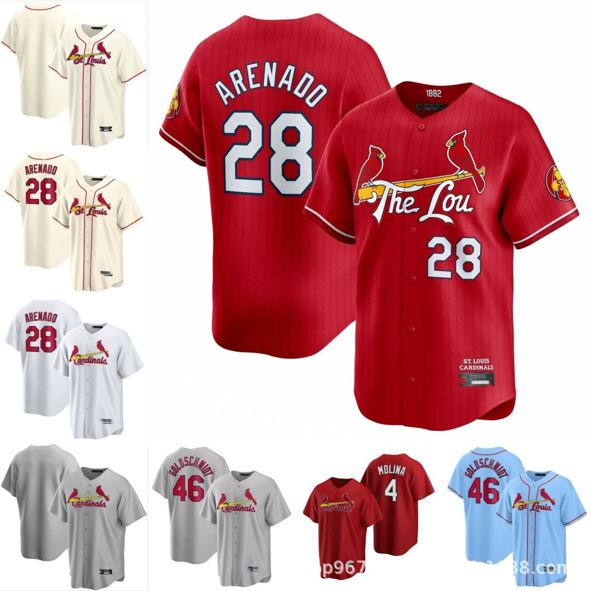Ст. Луис Кардиналс мужчина 28 #   Бейсбольная форма Аренадо
