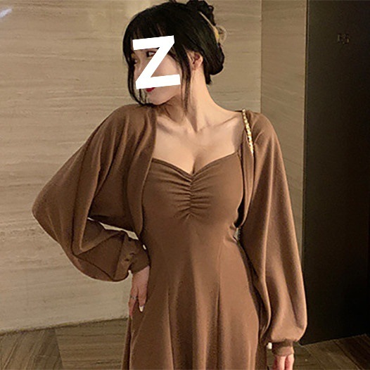 2025新款大码女装胖妹妹mm显瘦纯欲吊带连衣裙气质套装早秋两件套|undefined