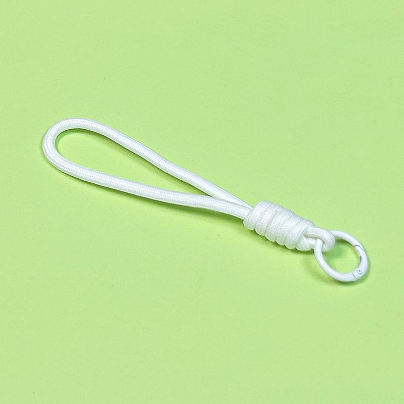 クリエイティブ携帯電話ストラップ diy キーホルダーアクセサリーカラフルなショートロープ人形携帯電話チェーンロープ紛失防止編組ロープ|undefined