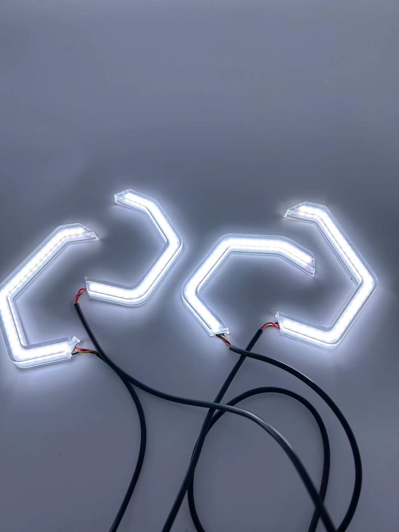 Car modification spoon light LED aperture shaped Angel eye headlight daytime running light magic color aperture