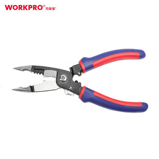 Wan Kebao (WORKPRO)5-in -1 Multifunctional Point-nose Pliers Electrical Pliers Wire Stripper 8-inch W031290