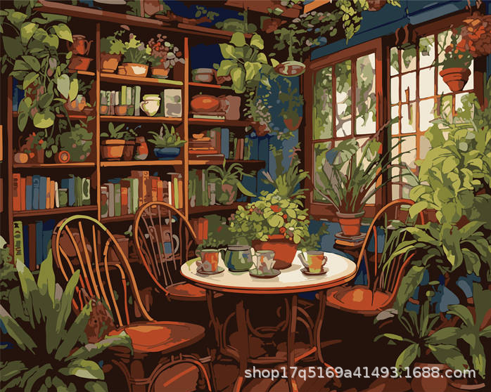 Pintura al óleo digital DIY pintura al óleo hecha a mano para colorear lona núcleo de pintura acrílica serie de estilo explosivo al por mayor y al por menor