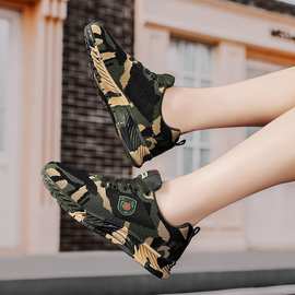 迷彩布鞋女36-44码男款超软解放鞋女轻便休闲运动鞋体能训练