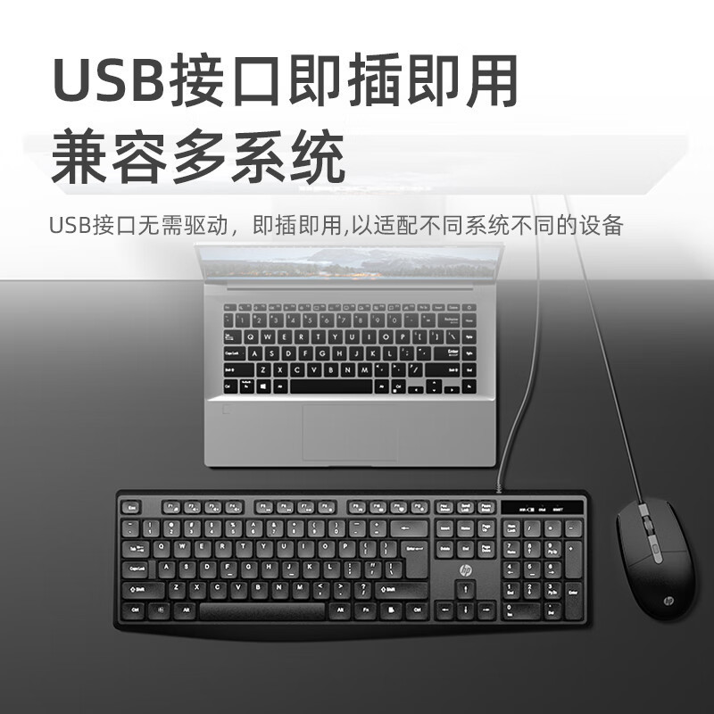 HP (HP)KM10L有線キーマウスセットビジネスオフィスキーボードマウスセットノートデスクトップ|undefined