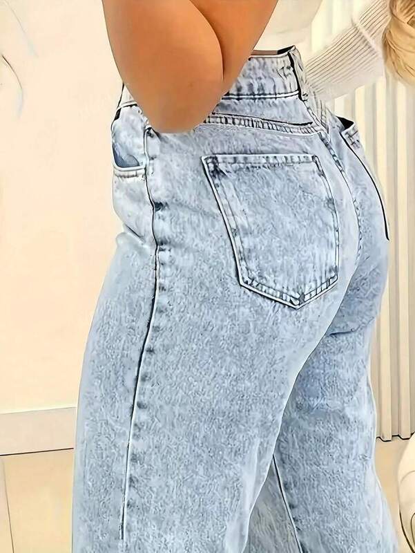 越境してよく売れている秋の高品質の欧米の新型の潮流のまっすぐな筒のレジャーのジーパン|undefined