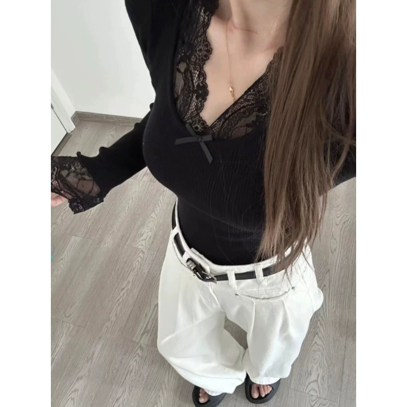 Pure Desire, сексуальная кружевная теплая немецкая бархатная рубашка с длинными рукавами, нижняя рубашка, осенне-зимний облегающий топ