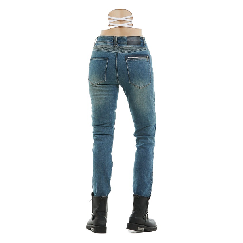 Pantalones vaqueros de la motocicleta de Caballero de las mujeres que montan pantalones de la motocicleta Kevlar resistente al desgarro pantalones anti-caída equipo de protección de silicona