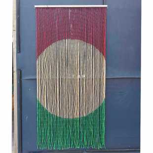 ✅ Full Bamboo Bamboo Curtain, Entrance Screen Partition Door Curtain, Round Pattern Bamboo Curtain, Cabinet Curtain, Bedroom Curtain Pattern Customization