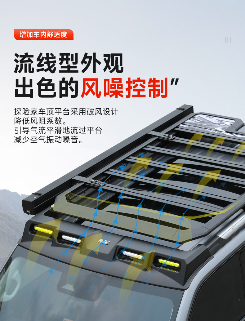 Haval V7 Menglong Plus Haval H9 Roof Expansion Platform Luggage Rack Folding Ladder Spotlight Side Tent
