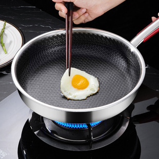 Three-Layer Stainless Steel Non-Stick Frying Pan, Square Steak Breakfast Skillet, Egg Roll 316 Multifunctional Non-Stick Pan