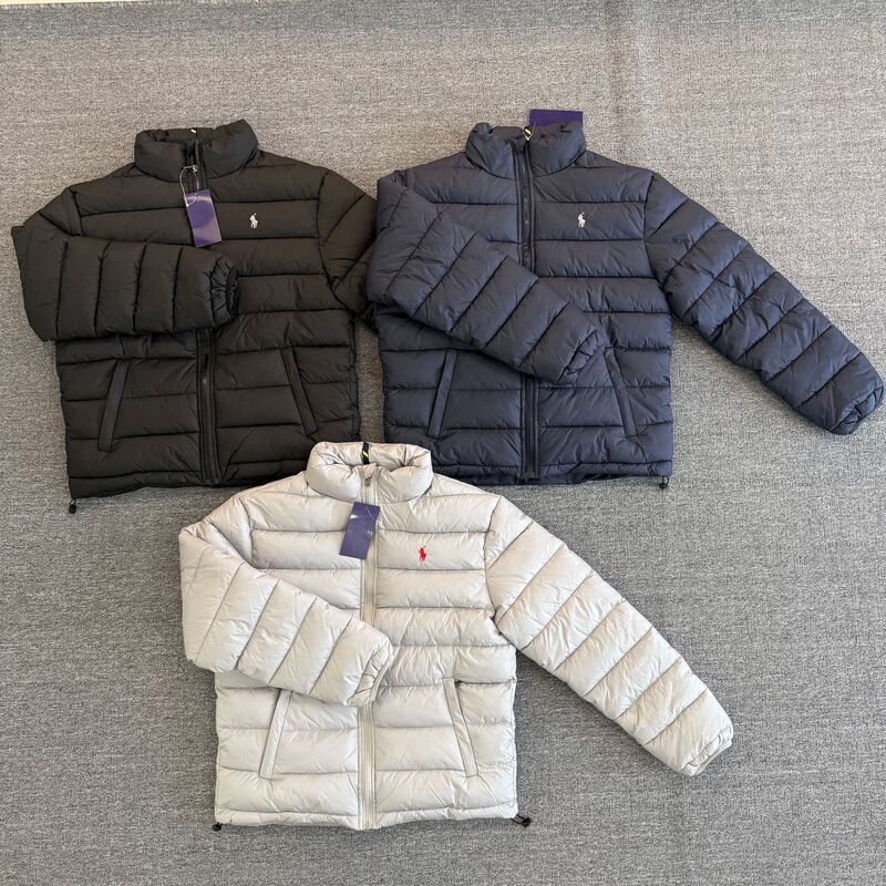 Rl Cross-Border Lightweight Quilted Stand-Collar Cotton Jacket, Loose American Classic Business Casual Style for Men and Women Rl Cross-Border Lightweight Quilted Stand-Collar Cotton Jacket, Loose American Classic Business Casual Style for Men and Women