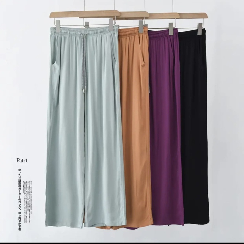 Summer Thin 60-Count Yarn Twill Artificial Cotton Casual Pants Large Size Cotton Silk Wide-Leg Pants Straight-Leg Pants for Women to Wear Outside Summer Thin 60-Count Yarn Twill Artificial Cotton Casual Pants Large Size Cotton Silk Wide-Leg Pants Straight-Leg Pants for Women to Wear Outside