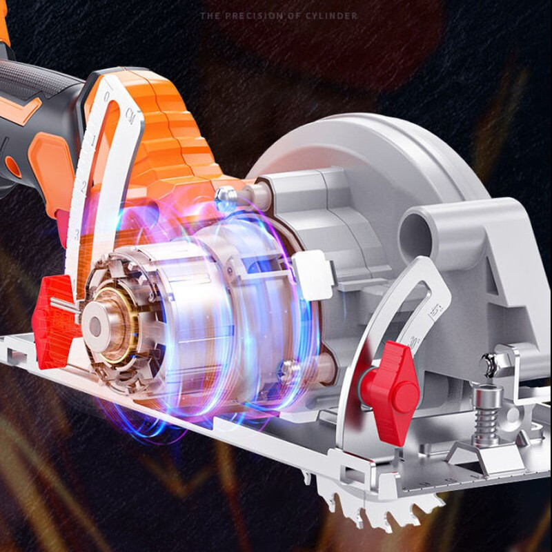 Sierra circular eléctrica recargable Dongcheng 5 pulgadas sierra circular eléctrica sin escobillas sierra circular eléctrica de mano sierra circular eléctrica portátil sierra circular máquina de corte