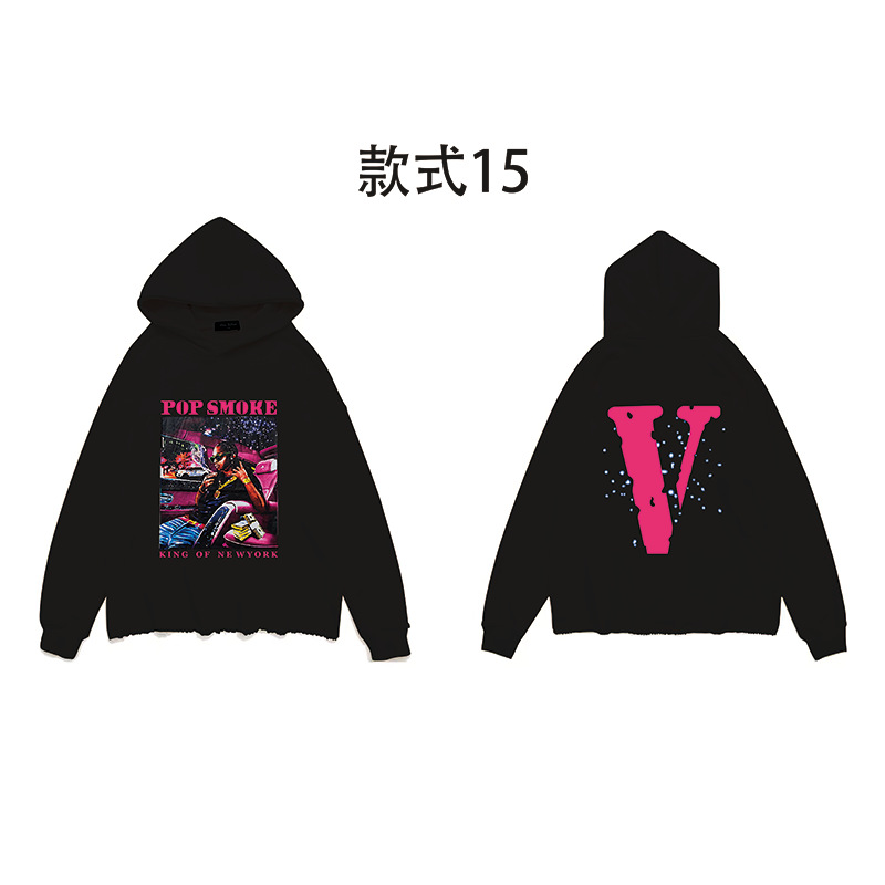 En stock suéter con capucha de algodón pesado para hombres para personalizar la marca de moda europea y americana BF casual suéter sin dobladillo