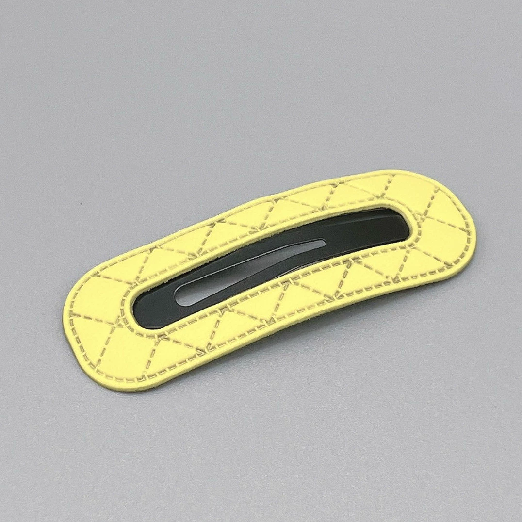Hairgrip clip, Korean-style bangs hairpin, simple elegant faux-leather look, multi-color options