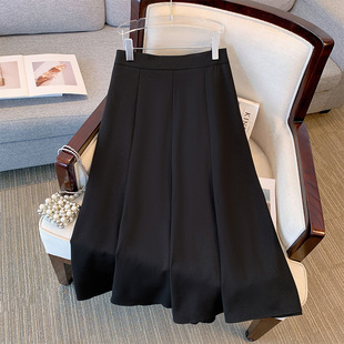 60.00 kg-175.00 kg plus size women's chubby girl suit skirt spring and autumn preppy style high waist pleated skirt slim fit slimming