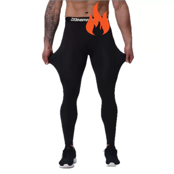 Large Quantity Clearance - In-Stock European and American Sizes, Fleece-Lined Men's Shark Series Fitness Quick-Dry Compression Shirt for Running Training