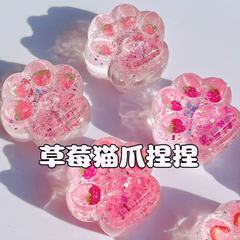 网红爆款草莓捏捏乐水果猫爪捏捏自制食品级硅胶减压发泄解压玩具