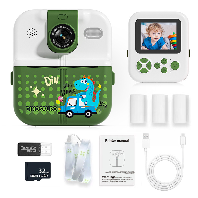La nueva cámara para niños transfronteriza Polaroid puede tomar fotos e imprimir dibujos animados digital mini X2 HD fábrica de origen de cámara dual