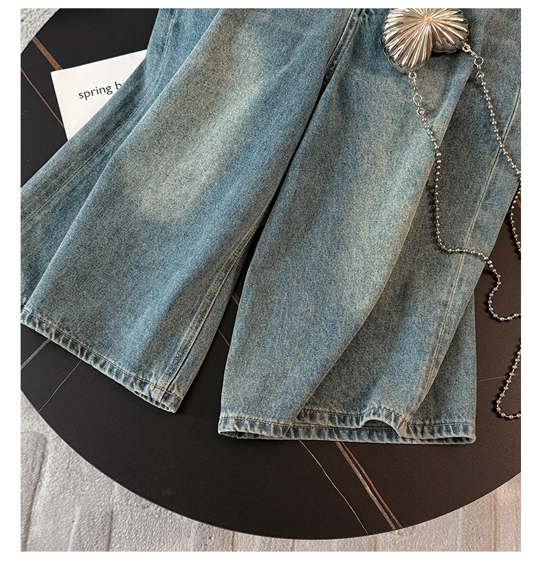 Women's Clothing Women's Summer New Casual Sports Fashion Suit Round Neck Back Tie Hollow Short Sleeve Denim Pants Two Piece Suit_mkmklike.com