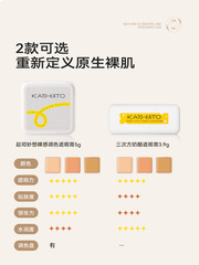 kato concealer three-color concealer liquid tray, contouring, highlighting, brightening, covering spots, acne marks, dry oily skinned women