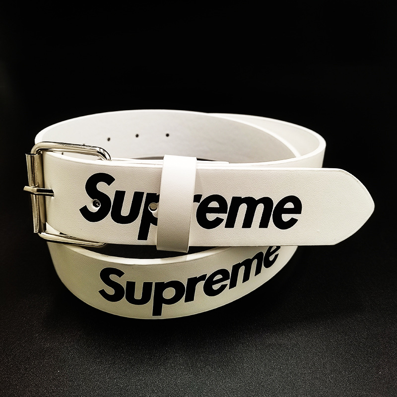 Universal fashionable trend red black belt with letters for men and…