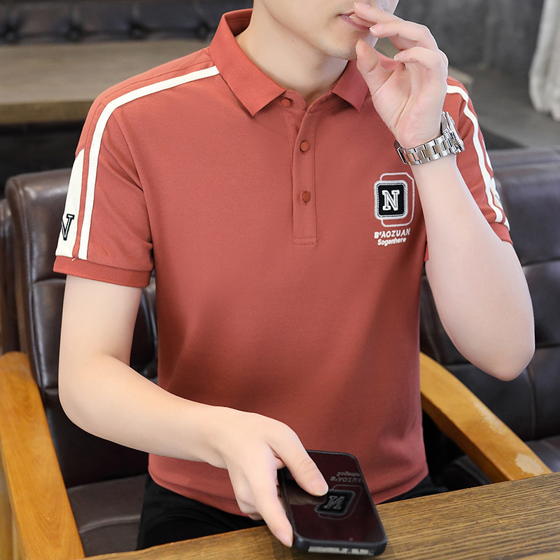 Ángulo 7726-verano nuevo estilo casual camisa polo de manga corta moda para hombres camiseta de manga corta para hombres