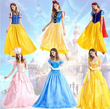 外贸欧美亚马逊万圣节cos服装童话故事多款白雪公主连衣裙扮演服