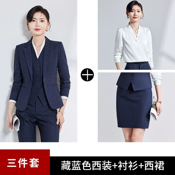Classic suit jacket, skirt, shirt
