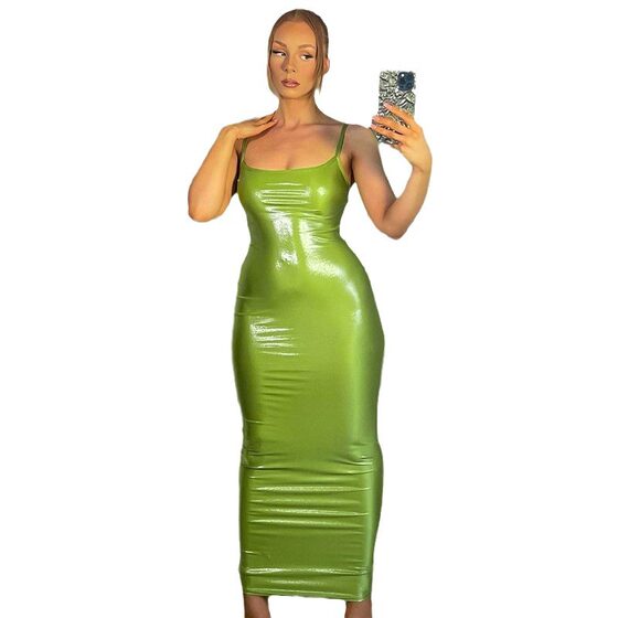 Cross-border Women's Wear 2024 Summer Commuter Slimming Solid Color Hip Skirt Slip Skirt dress French Voras Women