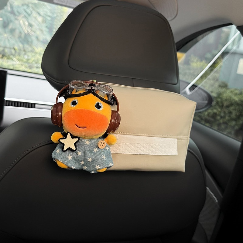 Car-mounted tissue box, hanging tissue bag for car, headrest tissue box for car, front and rear row decoration, authentic Lulu cute