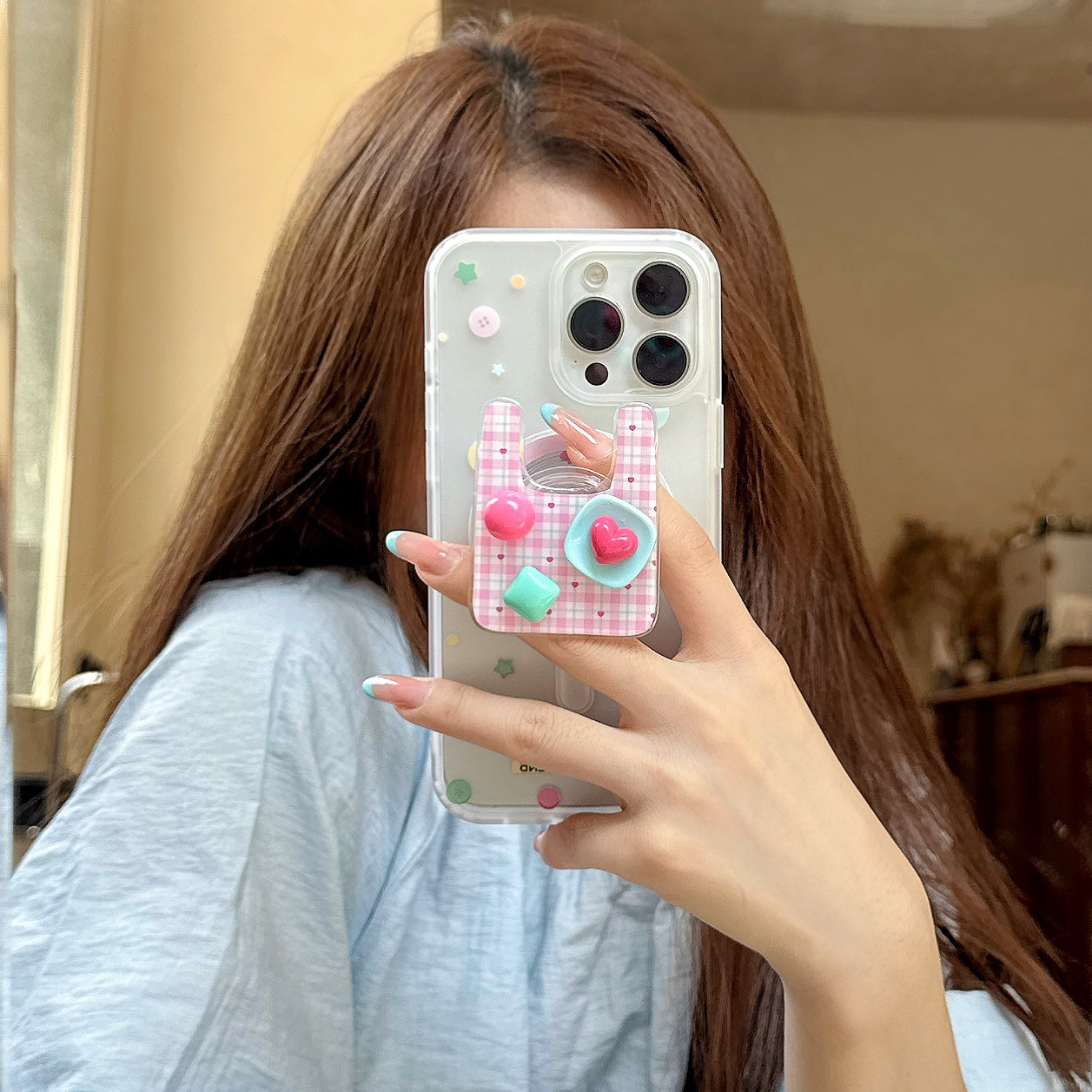 Botón estrella de dopamina de verano para iPhone16 Apple 15ProMax funda para teléfono móvil 14PM magnético 16PM