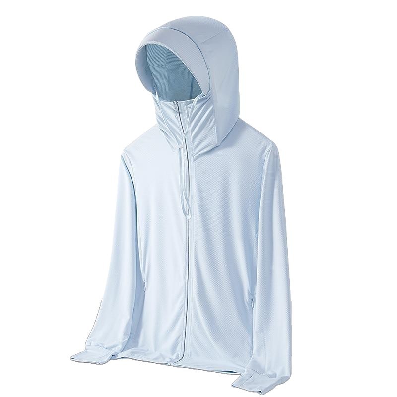 Pareja de verano ropa de protección solar para hombres cómodos y casuales gran tamaño ultra delgada ropa de protección solar transpirable con capuchon de hielo para hombres