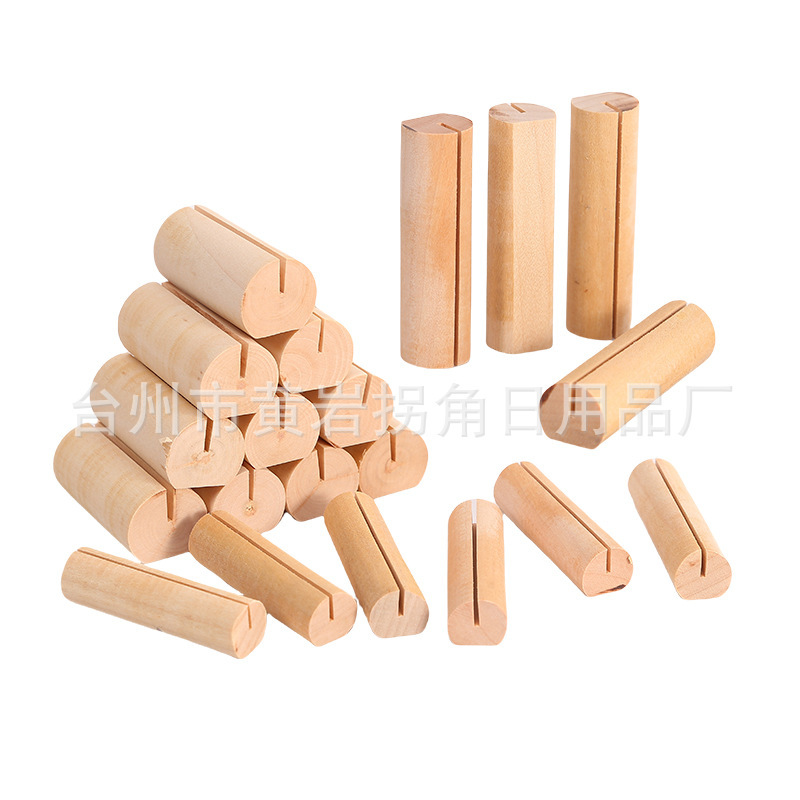 Simple Wooden Crafts Postcard Base Message Holder Table Card Note Card Holder Wood Base Meal Card Photo Bracket