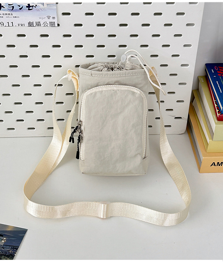 New solid-color student cycling casual women's bag, lightweight outdoor mobile phone bag and accessory bag undefined
