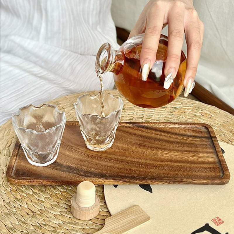 Yunlin New Chinese Tea Drink Small Light Bulb Cold Brew Glass Bottle Tray Full Set Production Combination Teahouse Packaging Container