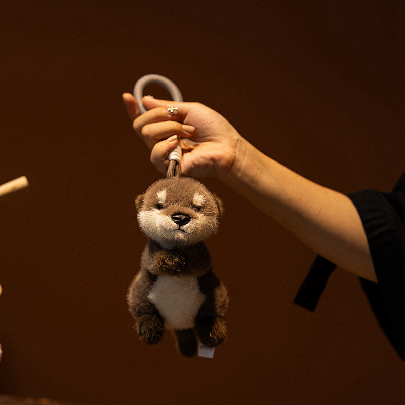 Soft Cute Otter Pendant Plush Toy Bag Hanging Doll Doll Particles Weighted