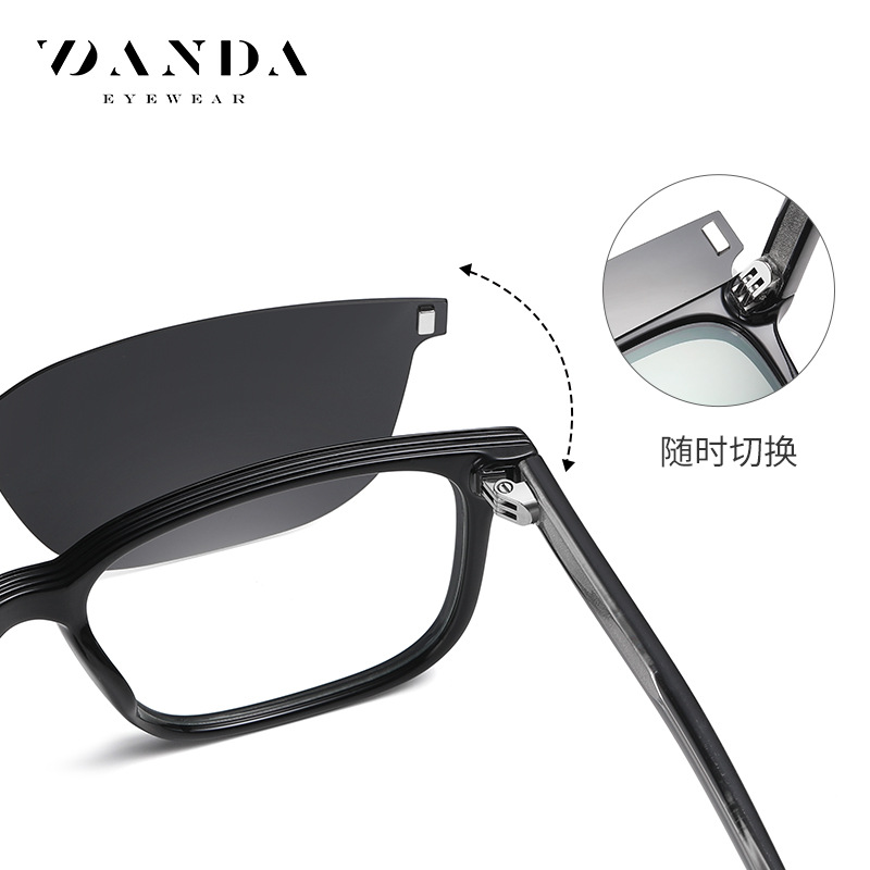 Nueva miopía especial magnética polarizada gafas de sol CG7201 gafas artísticas marco con cinturón con sol gafas de sol de protección para hombres