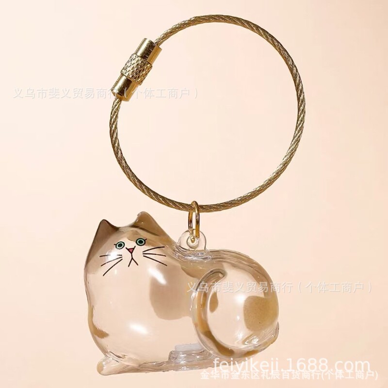 透明ペット猫毛収納ペンダント防湿・防カビ記念キーホルダー車用ペンダント猫浮き毛収納|undefined