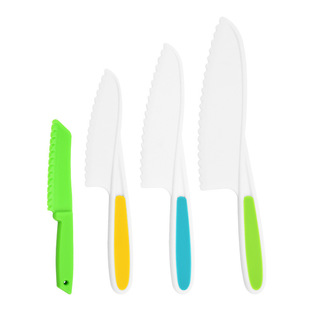 Plastic fruit knife does not hurt the hand kindergarten early childhood children's chopping toys sawtooth cake knife kitchen knife suit
