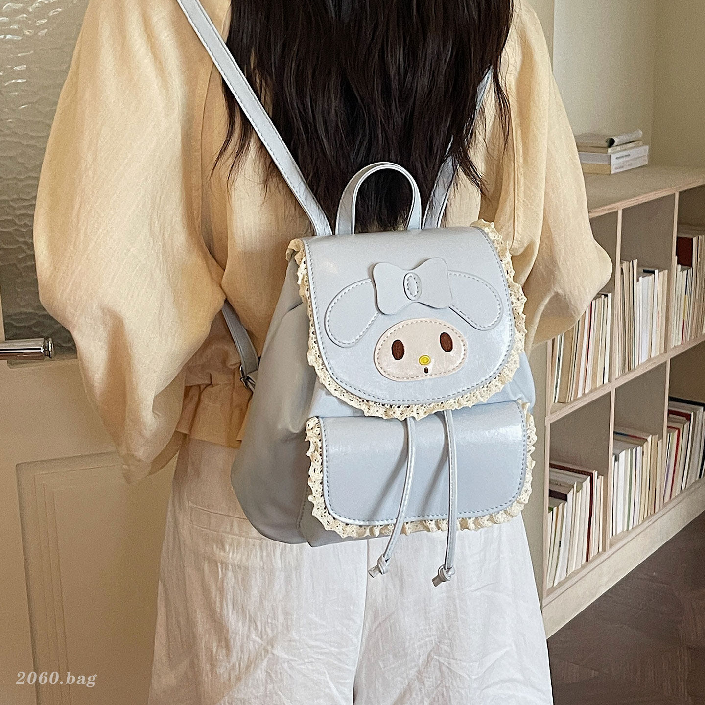 Hermosa mochila de dibujos animados de gran capacidad para viajar a clase, mochila de hombro universal 2026 para mujeres, jóvenes y jóvenes diarios