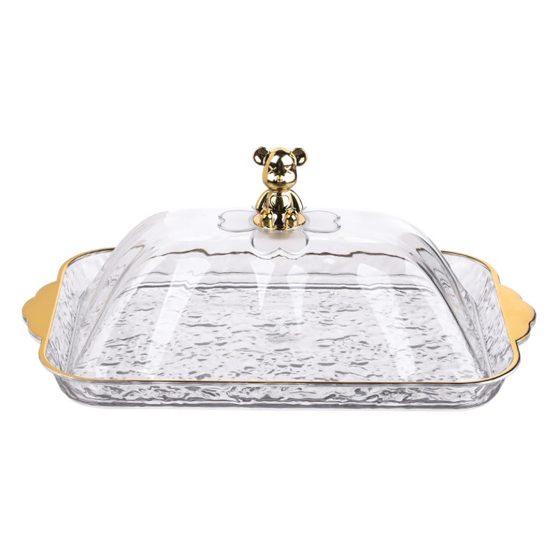 Plastic light luxury fruit plate living room home coffee table dessert snack display plate candy storage box nut dried fruit plate