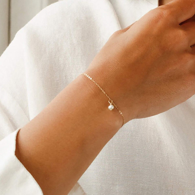 PVD Coated 14K Gold Rose Gold Real Gold Plated Solid Color Stainless Steel Simple Style Waterproof Non Tarnish 304 Stainless Steel Bracelets display picture 3