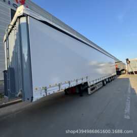 跨境物流运输挂车5轴空悬提升桥厢式半挂车120方帘布大通道半挂车